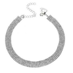 Thalia Sodi Silver-Tone Rhinestone Choker Necklace